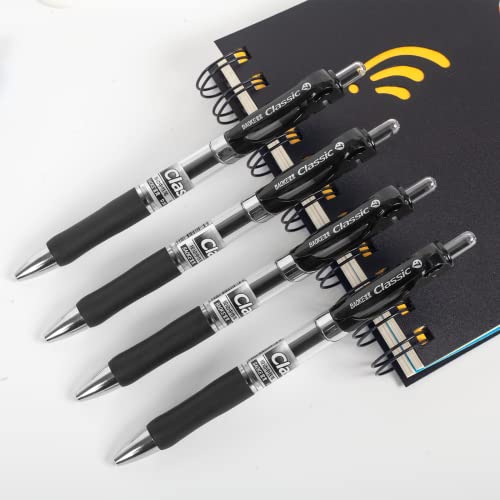 YPENSLZX 0.7mm Gel Pens, Black Ink, Retractable Rolling Ball Gel Pens, Writing Smoothly, Large Capacity, Suitable for Working or Studying, 12-Pack, YPENSLZX