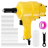 Consfly Pneumatic Rivet Gun, Dual Cylinder Design Air Riveter, 3/32", 1/8", 5/32", 3/16" and 1/4" Capacity, Stronger Pulling Force, Heavy Duty Pop Consfly