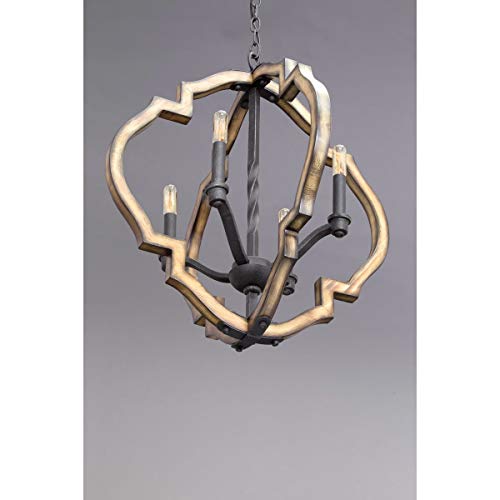 Spicewood Collection 4-Light Farmhouse Chandelier Light Gilded Iron Black - WoodArtSupply