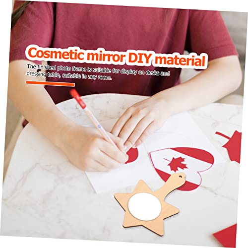 Operitacx 10pcs Small Wooden Mirror Table Top Mirror Travel Makeup Mirror Educational Toys Shatterproof Mirror for Kids Mini Mirrors for Crafts Operitacx