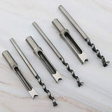 Rowiz 3pcs Woodworking Square Hole Drill Bits Mortising Chisel Set, Countersink Bits Woodworker Hole Saw Power Tool Kits Tool Set 9/16, 5/8, 3/4-Inch Rowiz