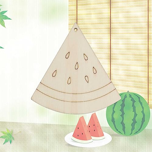 WATERMELON SHAPE Unfinished 1/4 Wood 3 Inch Wooden Blanks Wooden