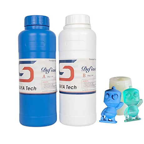 Siraya Tech Defiant 25 Platinum Silicone Mold Making DIY Kit, Food Safe, 25A Hardness, Ideal for 3D Printer UV Resin, Easy to Stop Curing Inhibition, Siraya Tech