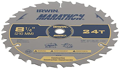 Irwin Industrial Tools 14050 8-1/4-Inch 24-Teeth 5/8" Diamond Arbor Miter and Table Saw Blade IRWIN