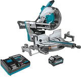 Makita GSL04M1 40V max XGT Brushless Lithium-Ion 12 in. Cordless AWS Capable Dual-Bevel Sliding Compound Miter Saw Kit (4 Ah) Makita