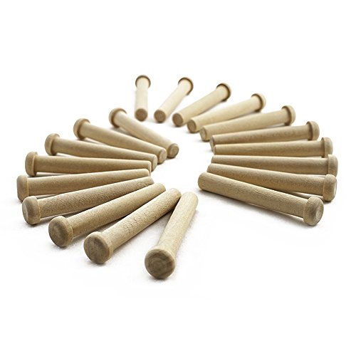 Wooden Axle Pegs for 3/8" Hole, 2-9/16" Wood Toy Wheel Pegs - Bag of 25 Craftparts Direct