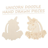 Vaguelly 12pcs Unicorn Chips Wooden Unicorn Slices Graffiti Wooden Slices Wood Plaque Wood Unicorn Crafts Nativity Ornaments Wooden Unicorn Shaped Vaguelly