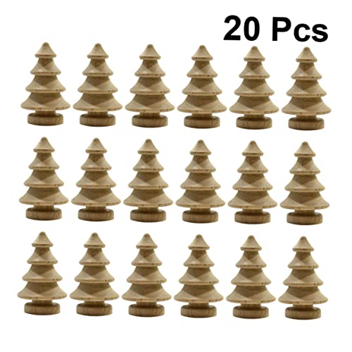 NOLITOY 20pcs Miniature Wood Trees Wooden Peg Figures Blank Peg People Christmas Craft Supplies Unfinished Wood Snowman Unfinished Peg Dolls NOLITOY
