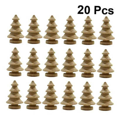 NOLITOY 20pcs Miniature Wood Trees Wooden Peg Figures Blank Peg People Christmas Craft Supplies Unfinished Wood Snowman Unfinished Peg Dolls