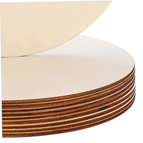 DECHOUS 30 Pcs Round Wooden Plate Pendant Unfinished Easter Tree Circles Unfinished Wood Rounds Unfinished Wood Crafts Round Disc Cutouts Blank Wood DECHOUS