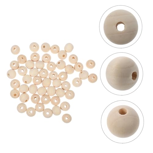 DIYEAH 300 Pcs Wooden Beads African Beads Unfinished Wood Spacer Beads Craft Wood Wreath Beads Wood Beads for Crafts Semi Precious Beads DIY DIYEAH