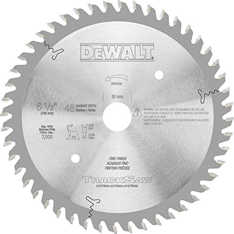 DEWALT Tracksaw Blade, Ultra Fine Finishing, 48-Tooth, 6-1/2-Inch (DW5258), Silver DEWALT