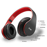 ZIHNIC Bluetooth Headphones Over-Ear, Foldable Wireless and Wired Stereo Headset Micro SD/TF, FM for Cell Phone,PC,Soft Earmuffs &Light Weight for ZIHNIC