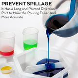 Large Silicone Resin Measuring Cups Tool Kit - Nicpro Reusable 600ml & 100ml Measure Cup, Silicone Stir Sticks Pipettes Finger Cots for Epoxy Resin Nicpro