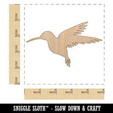 Hummingbird Silhouette Unfinished Wood Shape Piece Cutout for DIY Craft Projects - 1/8 Inch Thick - 4.70 Inch Size Sniggle Sloth