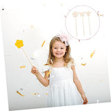 DECHOUS 14pcs Handmade Wand Unfinished Fairy Wand Party Streamers Unpainted Fairy Stick Wands for Girls Bulk Craft Supplies Bulk Gifts for Wand Kit DECHOUS