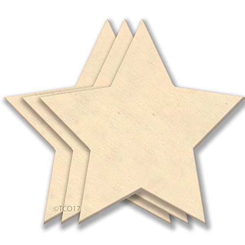 4-in Wooden Shape 1/8" Thick Shape (Flower) Unfinished Plywood Shape Flower Symbol, 3-Pack - WoodArtSupply