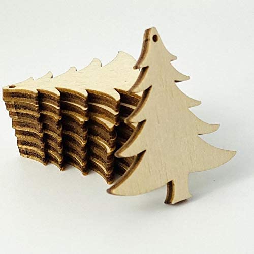 ALL SIZES BULK (12pc to 100pc) Unfinished Wood Laser Cutout Christmas Pine Tree Dangle Earring Jewelry Blanks Shape Crafts Made in Texas Texan Wood Crafts