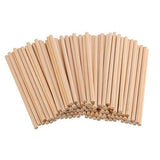BFDYY Unfinished Natural Wood Craft Dowel Rods 100 Pack(Wood Color-6 x 1/4 Inch) EBOOT