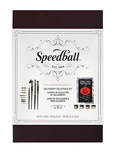 Speedball Calligraphy Collector's Kit - 4 Pen Holders, 8 Nibs, 3 Inks, Pen Cleaner, and Speedball Textbook Speedball
