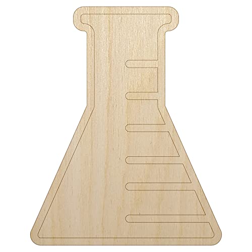 Science Chemistry Beaker Flask Unfinished Wood Shape Piece Cutout for DIY Craft Projects - 1/4 Inch Thick - 6.25 Inch Size Sniggle Sloth