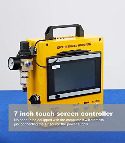 US Stock Pneumatic Dot Peen Marking Machine Metal Engraving Machine Pneumatic Marking Machine Marking Field 120×50mm for Letters, Serial Numbers, VIN LYXC