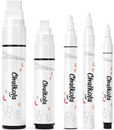 Chalkola Fun Colors Bundle - 5 White Variety + 40 Markers 6mm Chalkola
