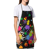 Senheol Colorful Painting Artist Apron, Waterproof Adjustable Aprons with 2 Pockets for Women Men Adults, Gifts for Artists Senheol
