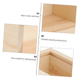 NOLITOY 6 Pcs small wooden box wood decor Unfinished Wooden Treasure Chest unfinished wood organizer plain Jewelry Collection Case Creative Jewelry NOLITOY