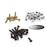 newlng 1600pcs 2MM Small Screws Phillips Flat Head Cross Self Tapping Tiny Screw Cabinet Electronic Accessories Screw Multifunctional DIY Micro newlng