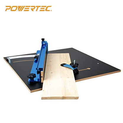 POWERTEC 71403 Table Saw Crosscut Sled, Woodworking Jig and Hardware Kit for Precise Cuts - WoodArtSupply