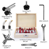 800W Compact Wood Router Tool, Handheld Palm Routers for Woodworking with 6 Variable Speed,Electric Trimmer Wood Router with 15pcs Router Bits,Wood MeiMeiDa