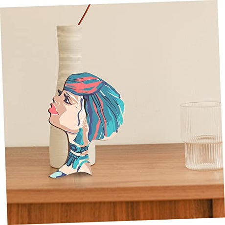 ADOCARN 10pcs Painting Wood Chips Wood Painting Crafts Doll Heads for Crafts African Girl Wooden Slices Wood Head Cutout Crafts for Women Girl Crafts ADOCARN