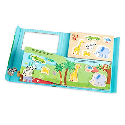 Melissa & Doug Book & Puzzle Play Set: in The Jungle - WoodArtSupply