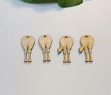 20pcs Horse Ornament Wood Blank,Horse Tail Butt Ornament (with Tail, 5'') Yuxuanish