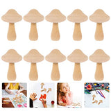 MAGICLULU 10pcs Unfinished Wooden Mushroom Unpainted Wood Mushrooms Set Various Sizes Wooden Mushroom for Arts Projects MAGICLULU