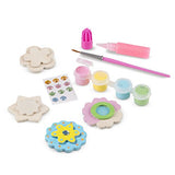 Melissa & Doug Created by Me! Flower Wooden Magnets Craft Kit (4 Designs, 4 Paints, Stickers, Glitter Glue) Melissa & Doug