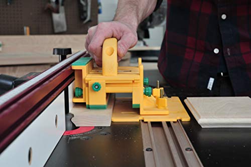 MICROJIG GRR-RIPPER GR-200 Advanced Adjustable Table Saw Pushblock, Yellow MICRO JIG