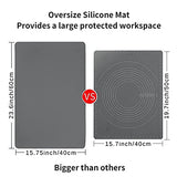 Extra Large Silicone Table Mat, Genuine Food-Grade Silicone Mat for Crafts Kids Dinner Placemat Desk Countertop Waterproof Protector Heat Insulation QPIX DIGITAL