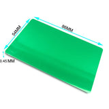 Ebamaz 50PCS Thick 0.45mm Aluminum Metal Business Cards Blanks 3.4 X2.13 inch for Customer Laser Engraving (Green, Blank) ebamaz