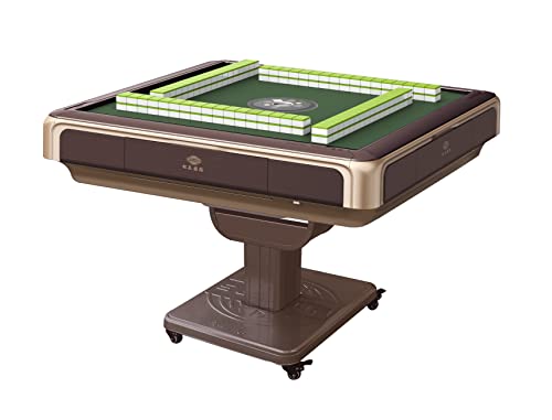 Foldable Ultra-Thin Automatic Mahjong Table with Wheels - Chinese, Filipino and American Style 40mm Numbered Tiles (with Hard Table Cover) usamahjongtable