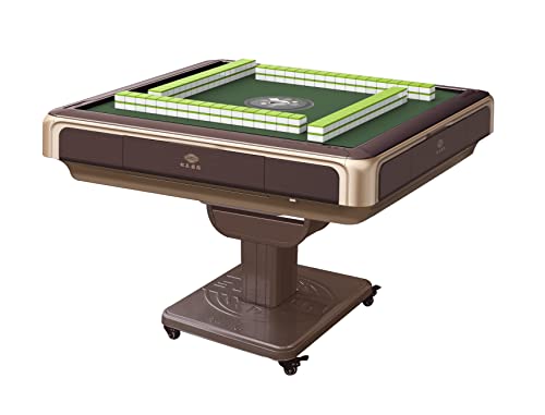 Foldable Ultra-Thin Automatic Mahjong Table with Wheels - Chinese, Filipino and American Style 40mm Numbered Tiles (with Hard Table Cover)