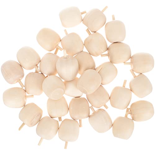 Unfinished Wood Apples Set of 30, Mini Wooden Apples Crafts Artuficial Apples Decorations for Pyrography Painting Writing DIY Wood Crafts Supplies Didiseaon