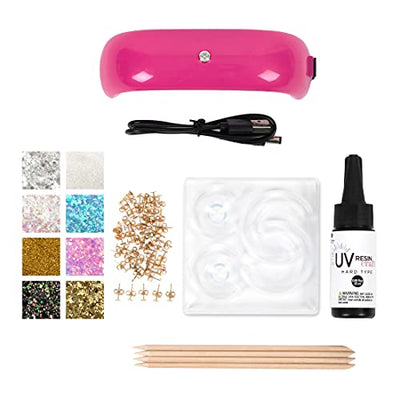 Blue Moon Beads UV Resin Hoop & Stud Earring Jewelry-Making Kit