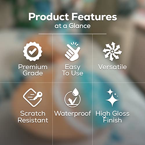 ProGlas 1000 Crystal Clear Table Top Epoxy Resin Coating for Wood, Tabletop, Countertop, Art and Crafts - 2 Gallon Kit ProGlas