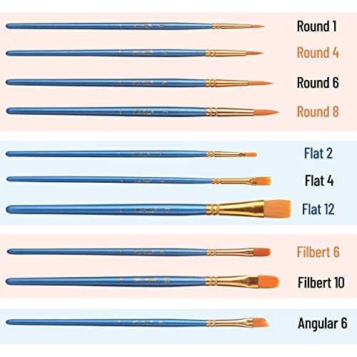 Mr. Pen- Paint Brushes, 10pc, Paint Brushes for Acrylic Painting, Art Brushes, Drawing and Art Supplies, Paint Brush, Acrylic Paint Brushes, Paint Mr. Pen