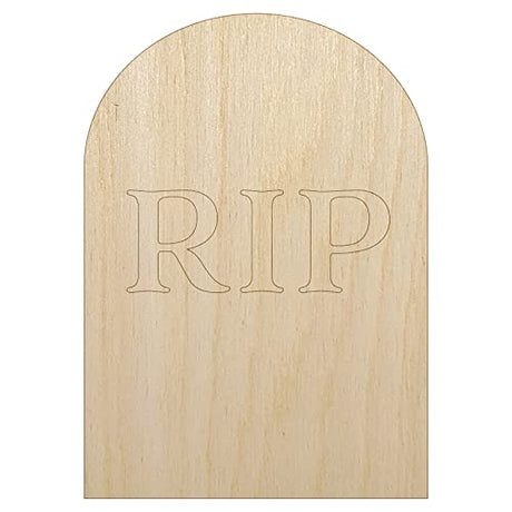 Tombstone RIP Halloween Unfinished Wood Shape Piece Cutout for DIY Craft Projects - 1/8 Inch Thick - 6.25 Inch Size Sniggle Sloth