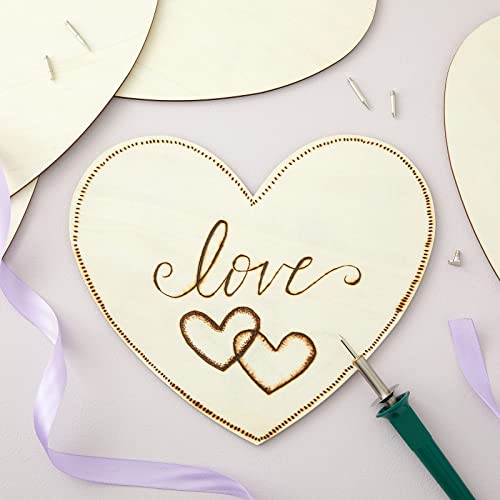 12 Inch Unfinished Wooden Hearts for Crafts, DIY Holiday Decor (6 Pack) Juvale