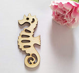 18PCS Mediterranean Style Wood Sea Horse Starfish Dolphin Anchor Helmsman Hanging Decoration, Holiday Party Wedding Supplies (Mixed) RUIXUAN