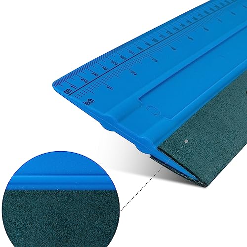 NEWISHTOOL Vinyl Wrap Squeegee for Vinyl, Big Size Wallpaper Smoothing Squeegee, 3 Pack 25CM Decals Squeegee with Ruler & Micro Suede Felt Edge for NEWISHTOOL